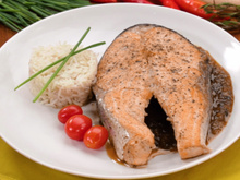 Salmão com molho de maracujá