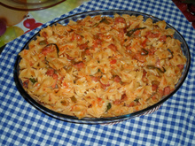 Macarrão com rúcula zaz traz