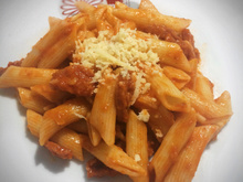 Macarrão com linguiça blumenau