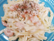 Macarrão com camarão