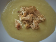 Creme de batata inglesa com alho-poró