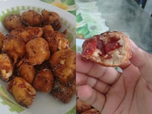 Bolinho de chuva com goiabada
