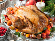 Peru recheado com farofa mista