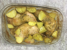 Frango assado ao alecrim