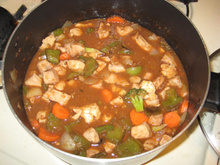 Frango xadrez (à moda)