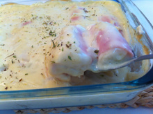 Canelone diferente recheado com cabelo de anjo