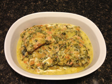 Salmão ao leite de coco