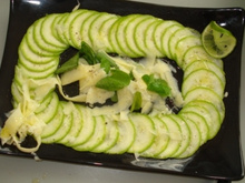 Abobrinha com creme de alho