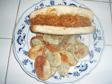 Carne de porco desfiada para sanduíche