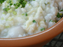 Risoto com queijo boliviano (arroz com queijo boliviano)