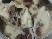 Mousse de maracujá com cholocate