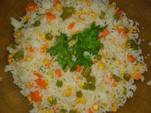 Arroz colorido simples