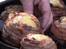 Almôndega recheada ao forno