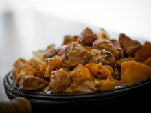 Pernil com abóbora caipira da Emeliza uai