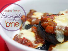 Berinjela com queijo Brie