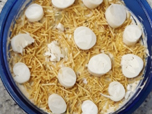 Salada de batata com palmito da Lú