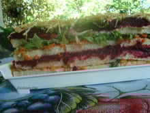 Bolo salgado de pão de forma