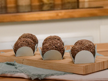 Brigadeiro recheado com sorvete
