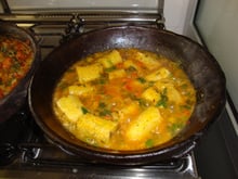 Peixe miraguaia com banana da terra