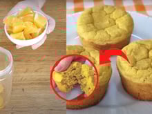 Bati ovo cru e laranja no liquidificador e fiz esse café da manhã SEM TRIGO e SEM LACTOSE delicioso e muito fácil de fazer