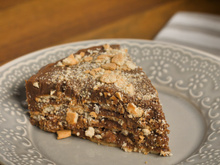 Torta de palha italiana com creme de avelã