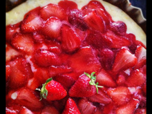 Torta de morango e branquinho