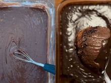Bolo de chocolate molhadinho que não suja louça: não precisa nem untar a forma, mistura tudo direto na travessa e leva para assar