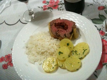 Filé mignon em croûte recheado com tomate seco