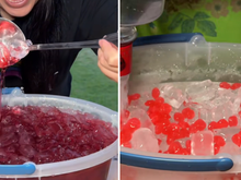 O drink gigante que é sucesso no Carnaval é feito no balde de 14 litros e ainda leva bala Halls: refrescante e perfeito para curtir a folia!