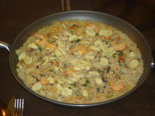 Paella de frutos do mar