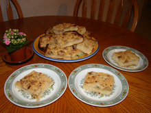 Cuca de banana com farofa