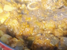 Pernil suíno na pressão