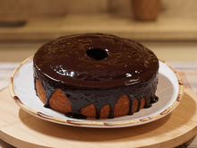 Bolo de iogurte com cobertura de creme de avelã zero açúcar