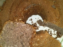 Bolo de açaí com coco ralado