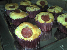 Cupcake salgado de calabresa