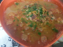 Feijão branco com carne seca