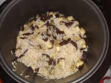 Arroz com berinjela