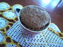 Bolo de farinha integral na caneca