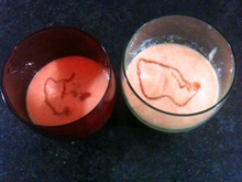 Creme de Papaia ao Leite de Coco e Licor Cassis