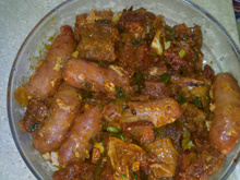 Costela com linguiça na panela de pressão