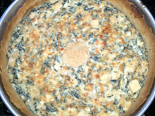 Quiche fácil de espinafre com ricota