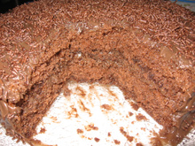 Bolo de chocolate delicioso