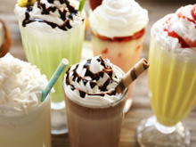 Milk-shake em 5 sabores diferentes