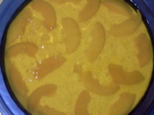 Mousse de pêssego com gelatina