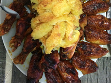 Frango assado com mel e curry