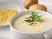 Sopa de queijo com requeijão