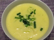 Creme de mandioquinha com alho poró