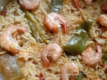 Arroz especial com camarão e frango 