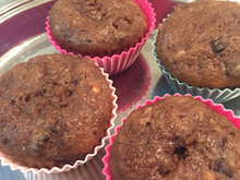Muffin de banana com chocolate