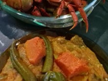 Caranguejo com pirão